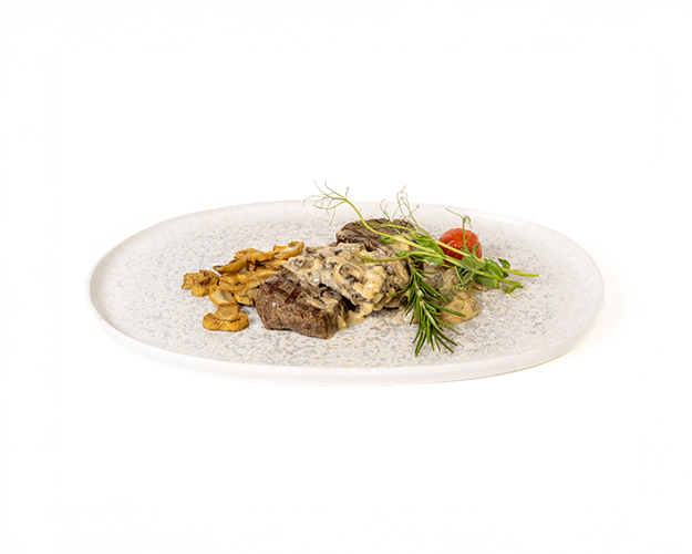 მედალიონები სოკოს სოუსით