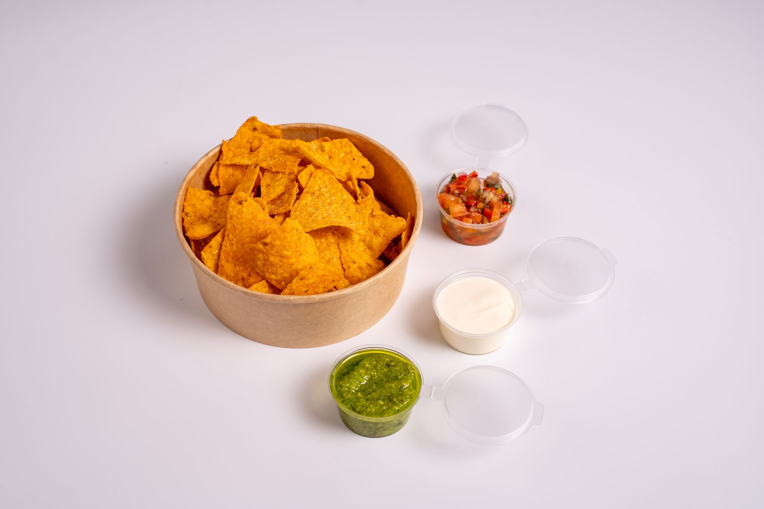 Nachos with Tomato Salsa & Guacamole