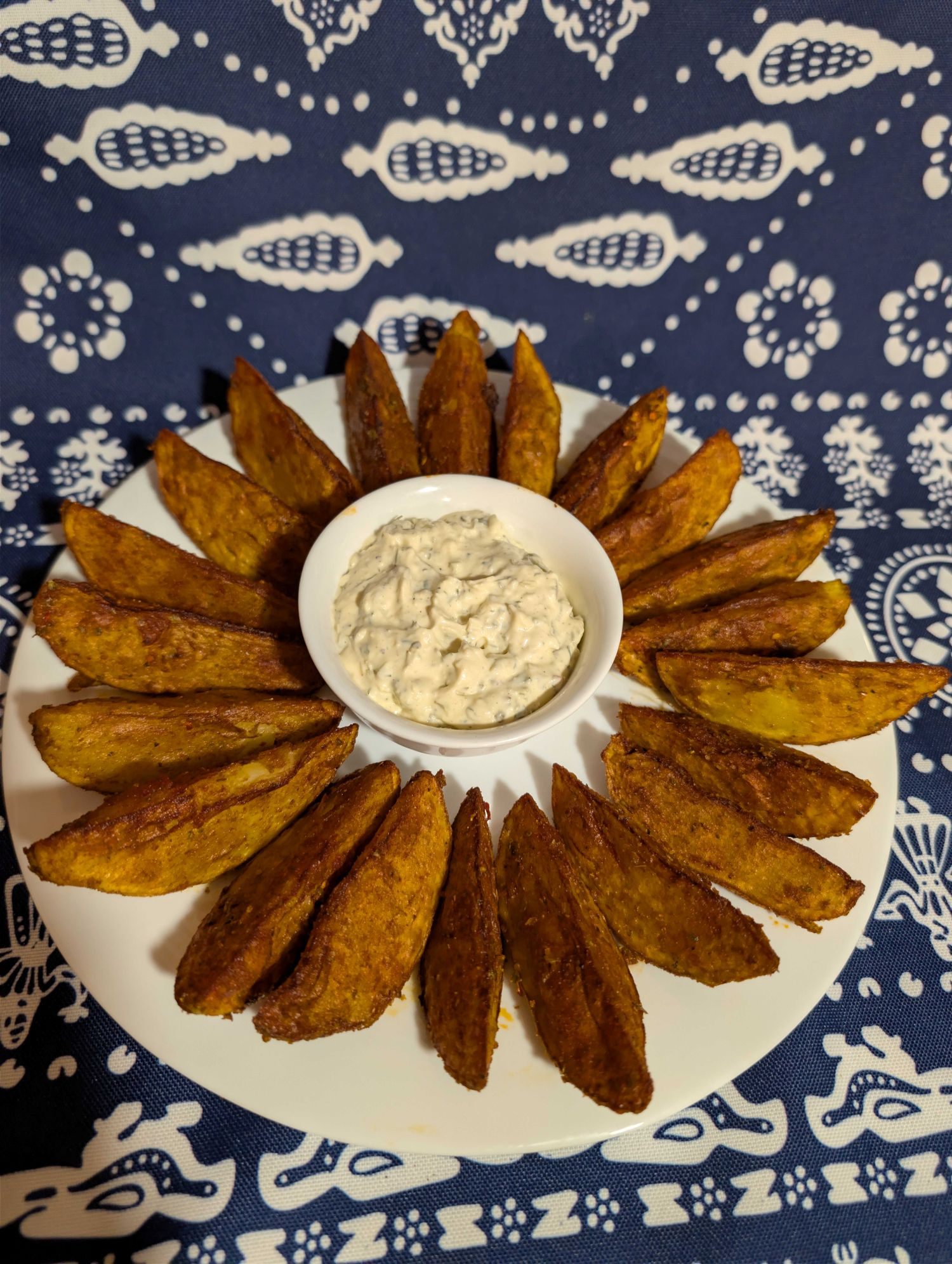 Mexican potatoes with tartar sauce